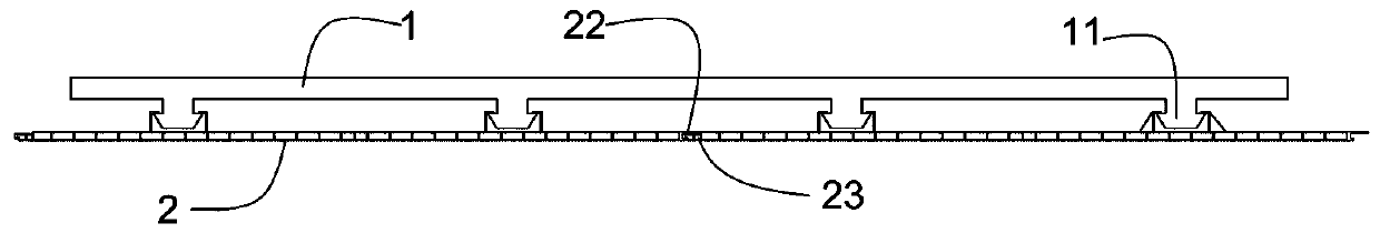 Extruding type material ceiling structure and installation method
