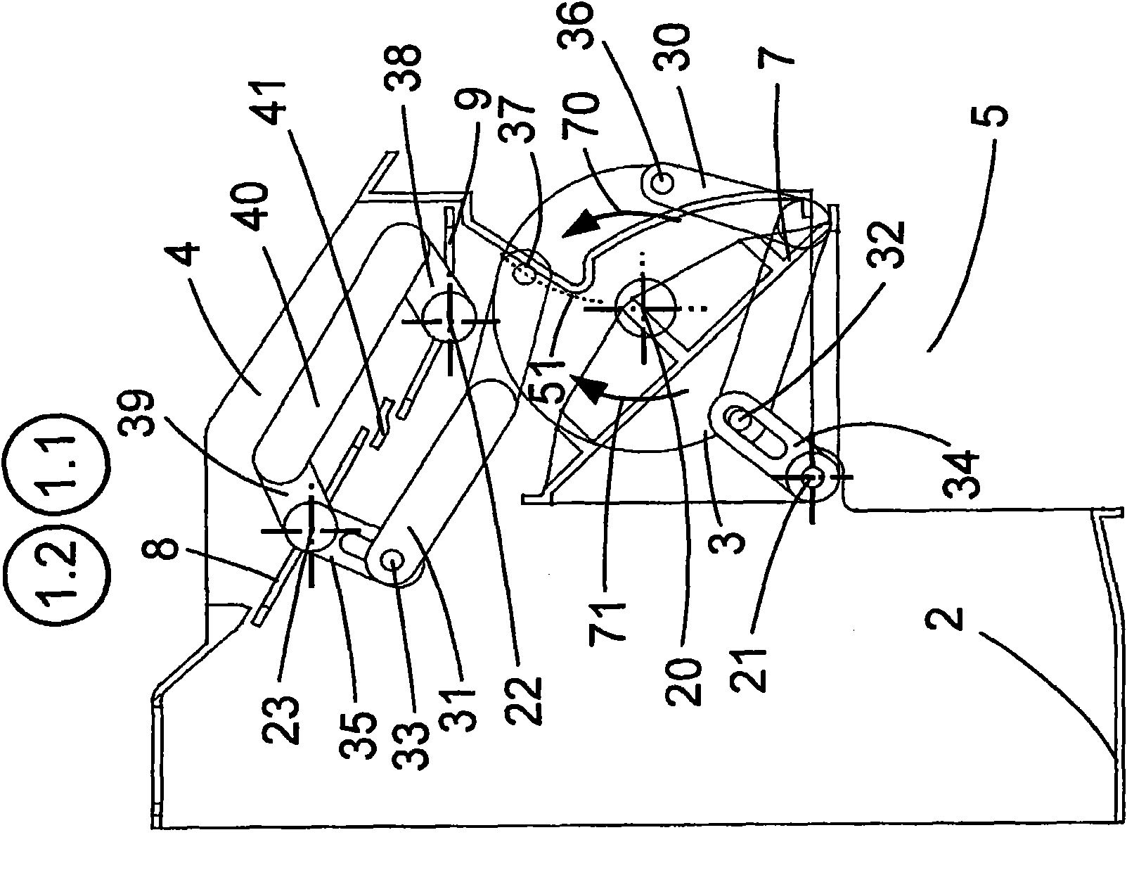 Device for controlling air flows