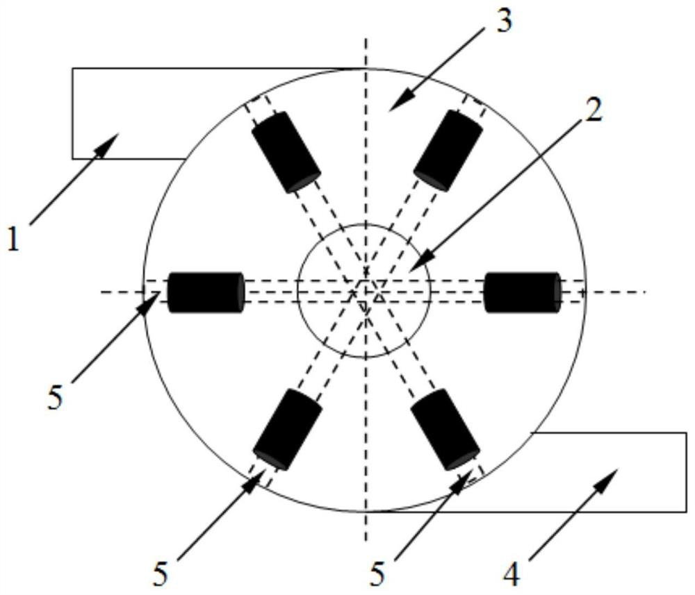 Symmetrical gas-liquid separator