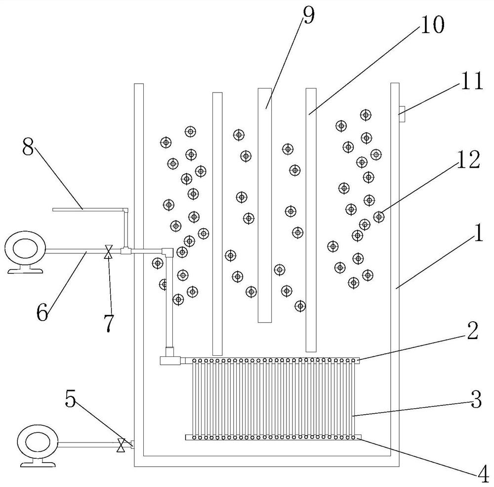 High-density microalgae bio-membrane reactor based on membrane aeration and membrane concentration and algae culture method thereof