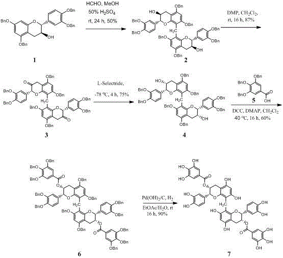 Total synthetic method of Talienbisflavan A