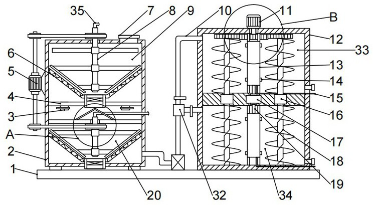 Chemical waste liquid treatment tank for mine laboratory