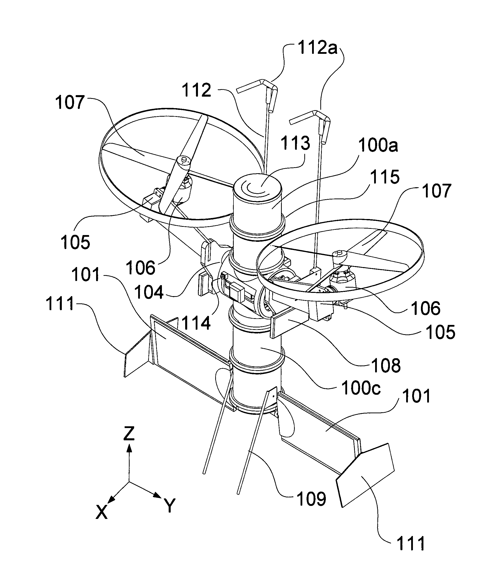 Insect-like micro air vehicle having perching, energy scavenging, crawling, and offensive payload capabilities