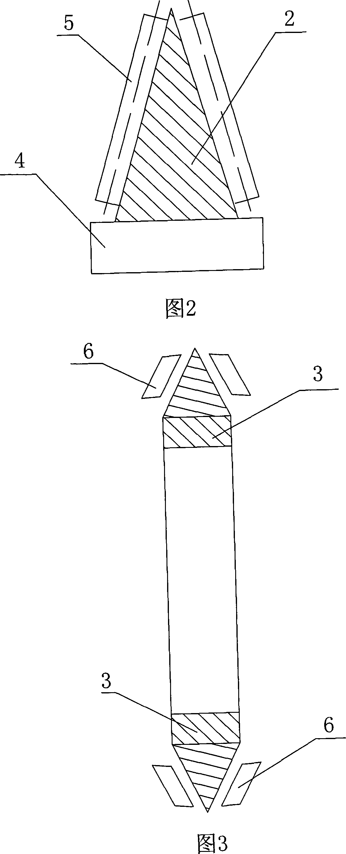 Triangular glue adhering machine