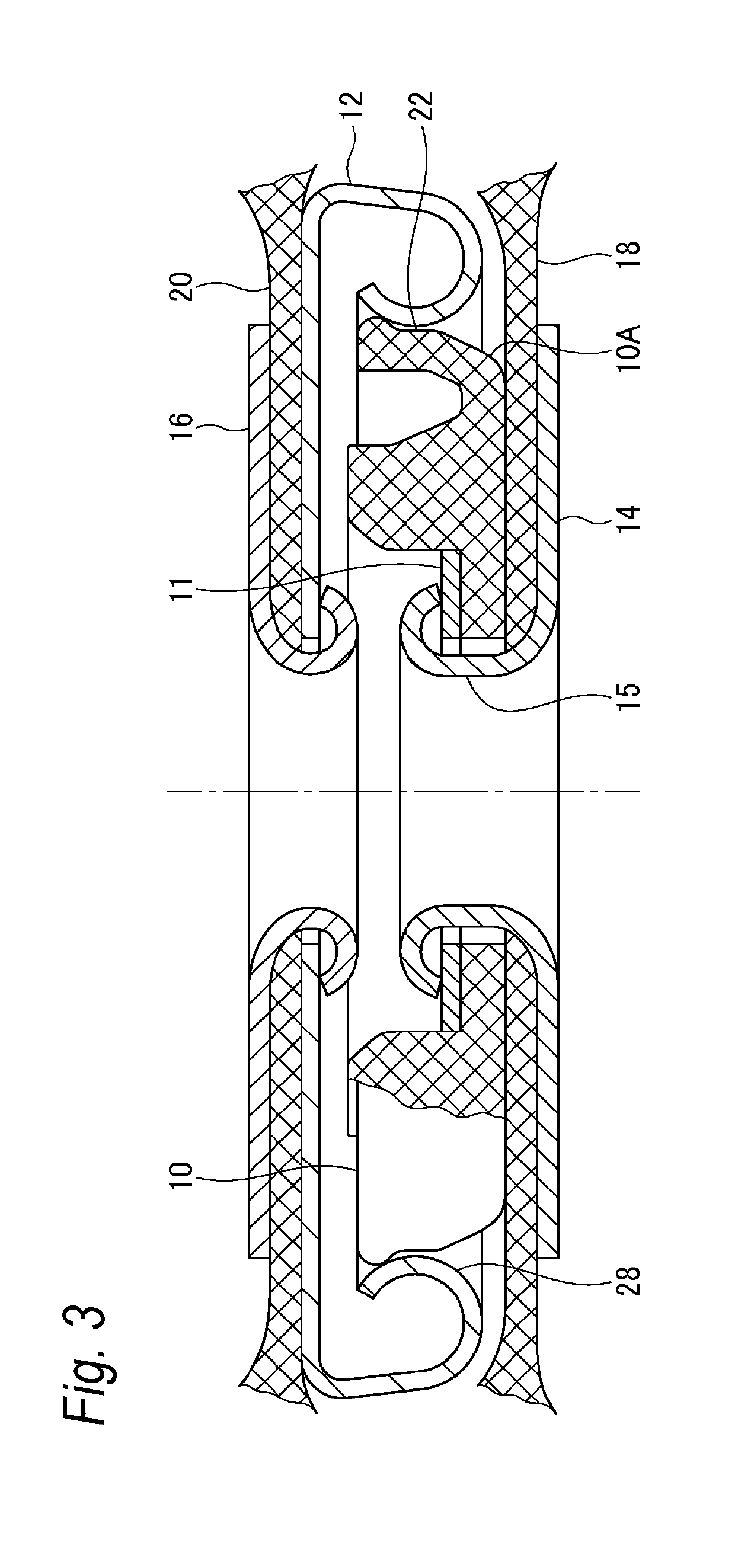 Male member of snap fastener and snap fastener