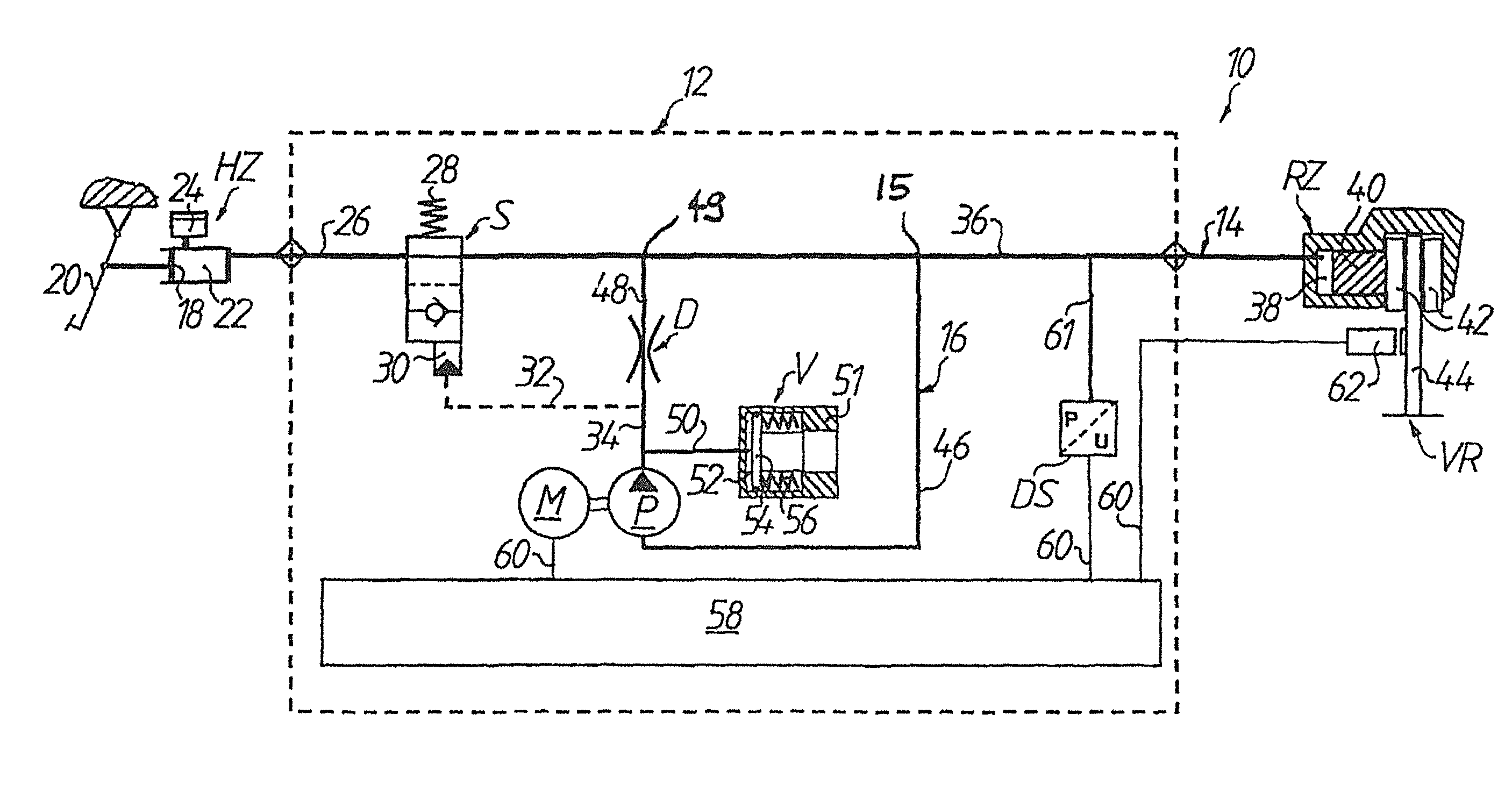 Anti-lock hydraulic braking system, in particular for motorized two-wheel vehicles