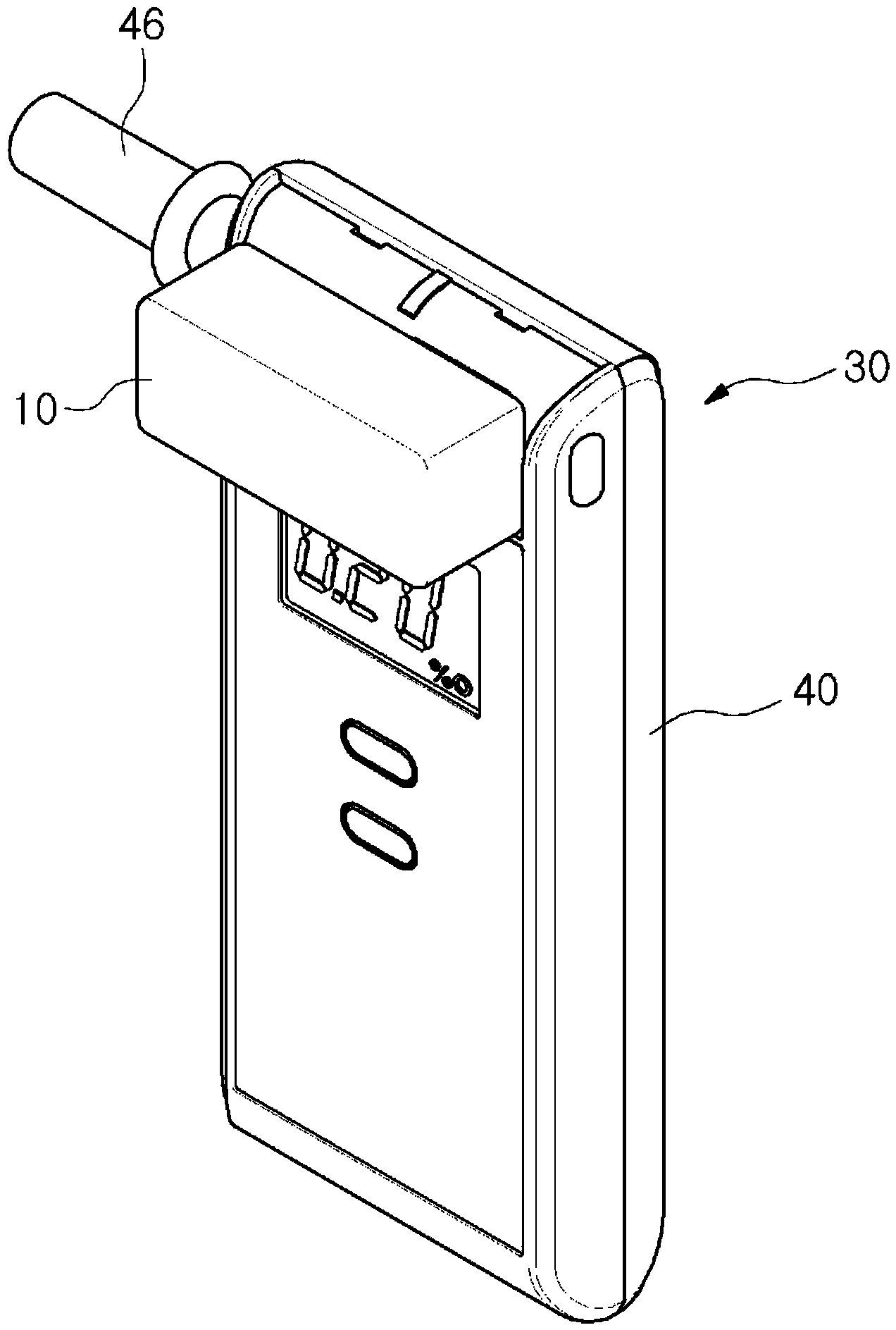 Cartridge provided with standard alcohol gas for breathalyzer