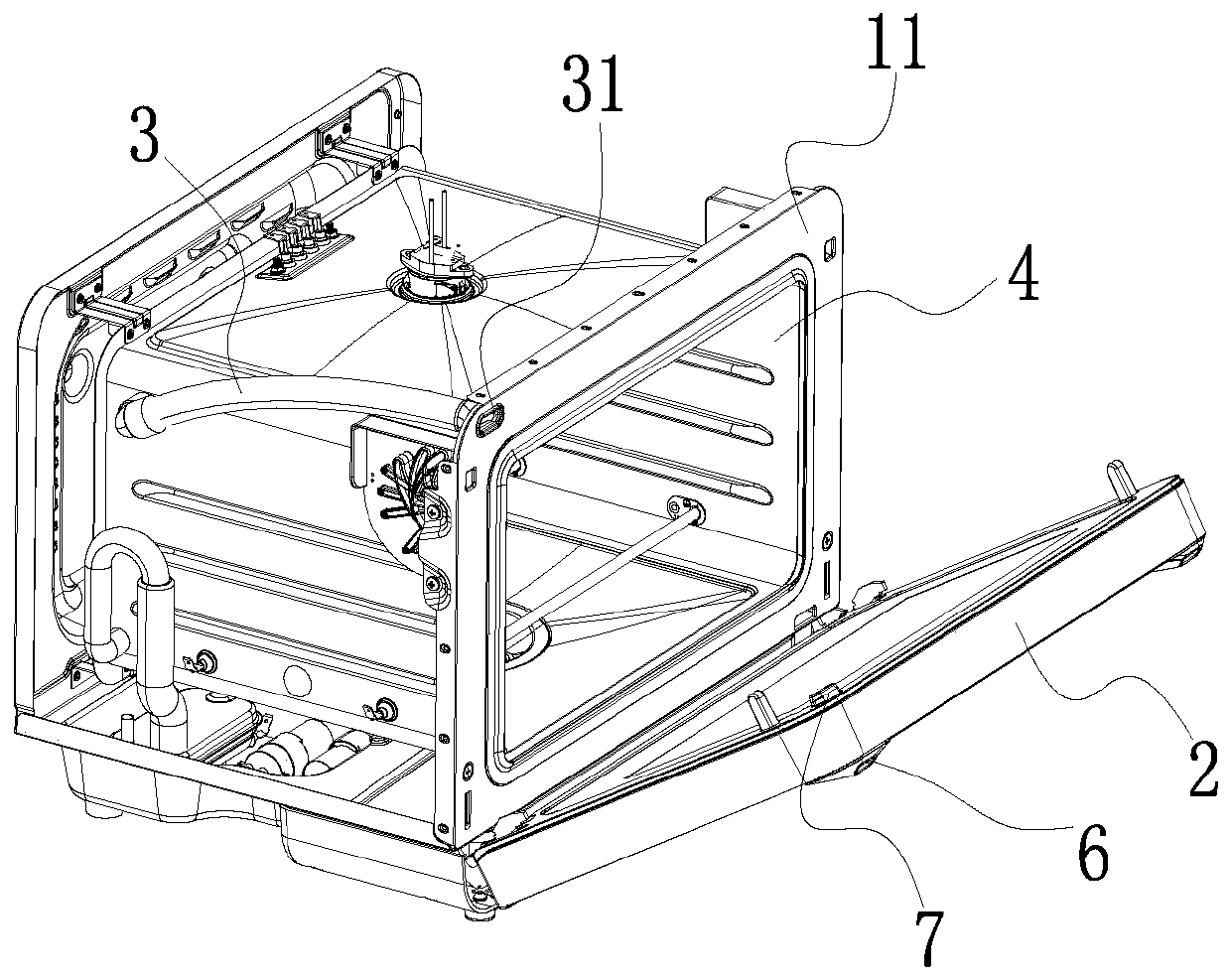 Novel front exhaust steaming oven