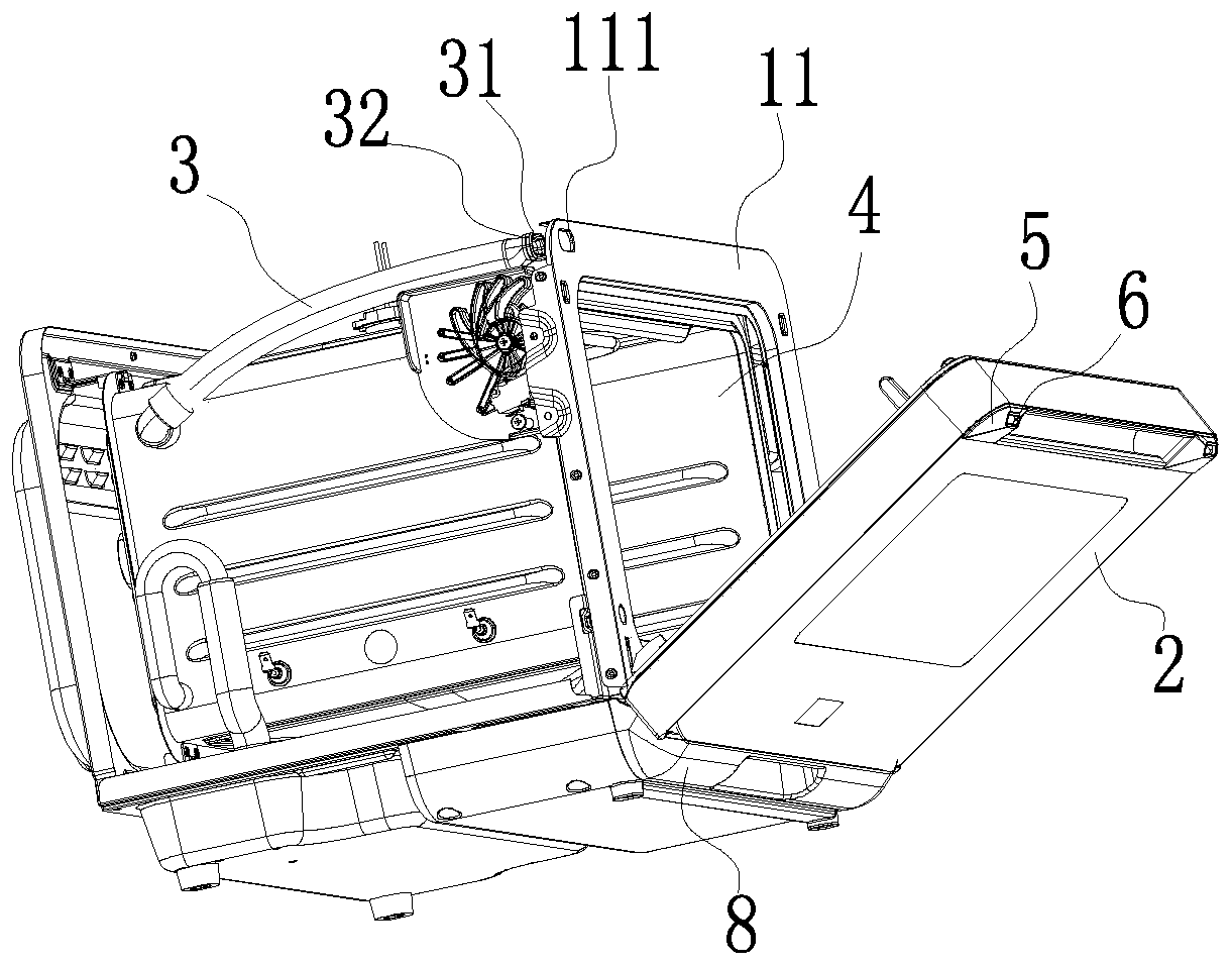 Novel front exhaust steaming oven