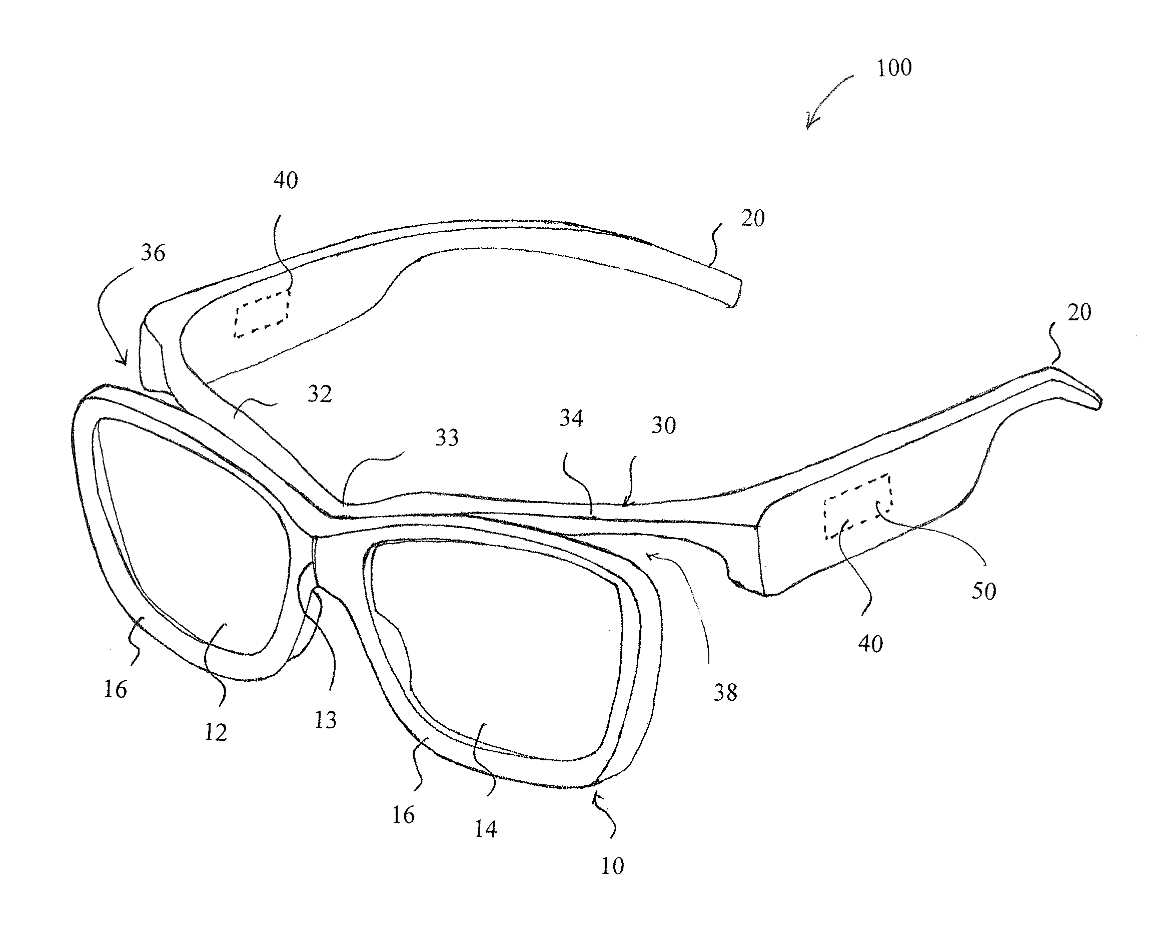 Reusable 3D glasses embedded with RFID and RF-EAS tags for use at 3D movie theatres