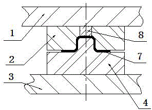 Molding die for processing high-tension plate parts