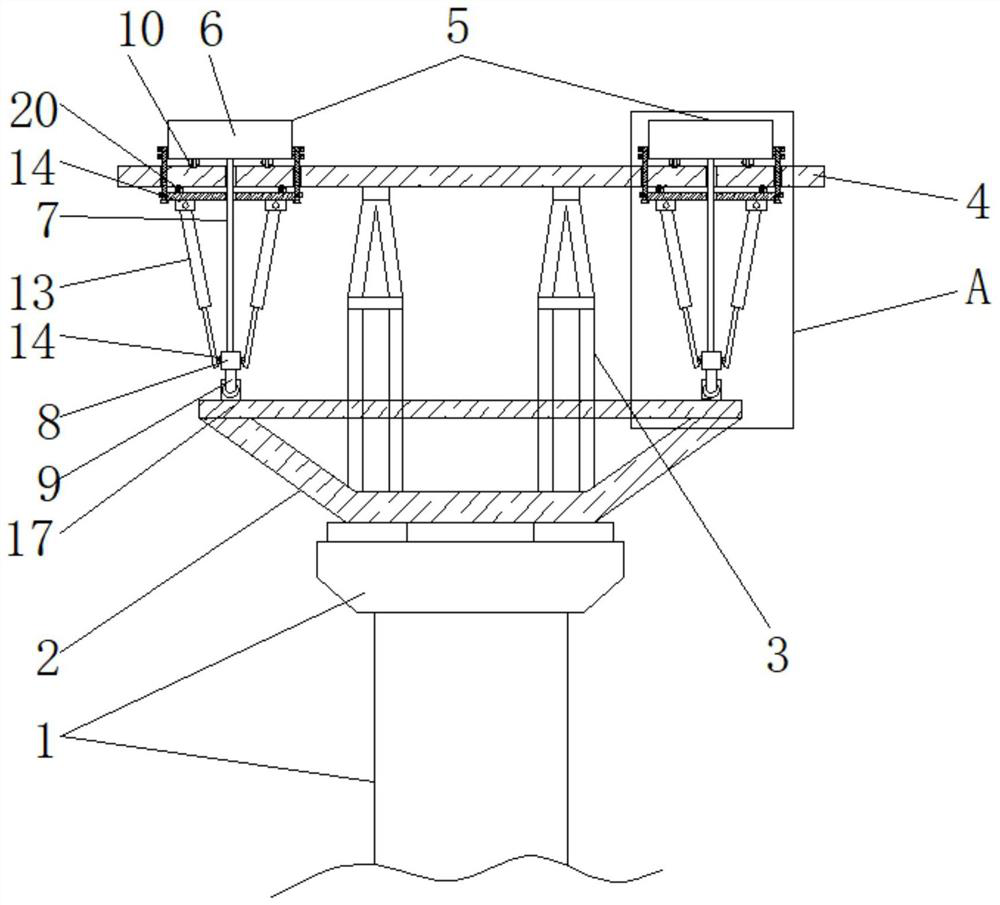 Inhaul cable device for whole-hole span-by-span construction of reinforced concrete composite beam