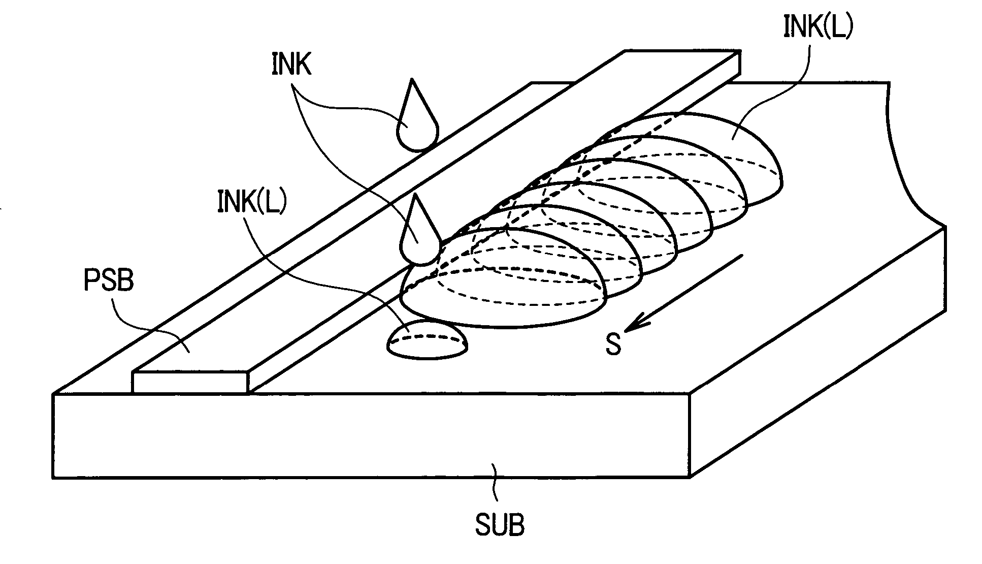Method of manufacturing electron device and organic electroluminescent display and ink for organic amorphous film