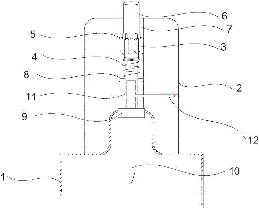 Spring-type automatic spraying conjoined nozzle