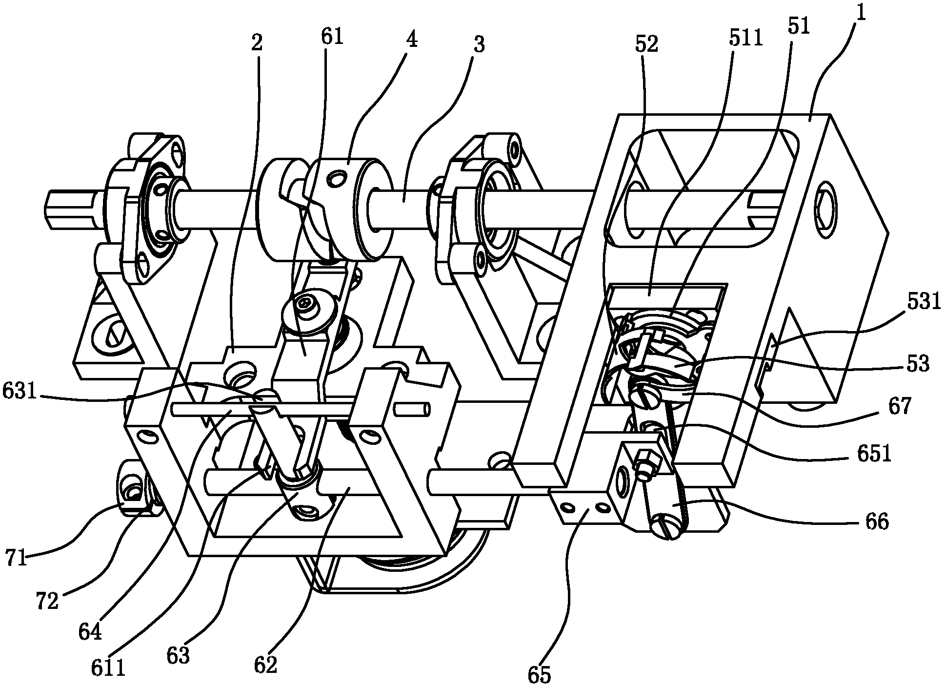 Shearing device for embroidery machine