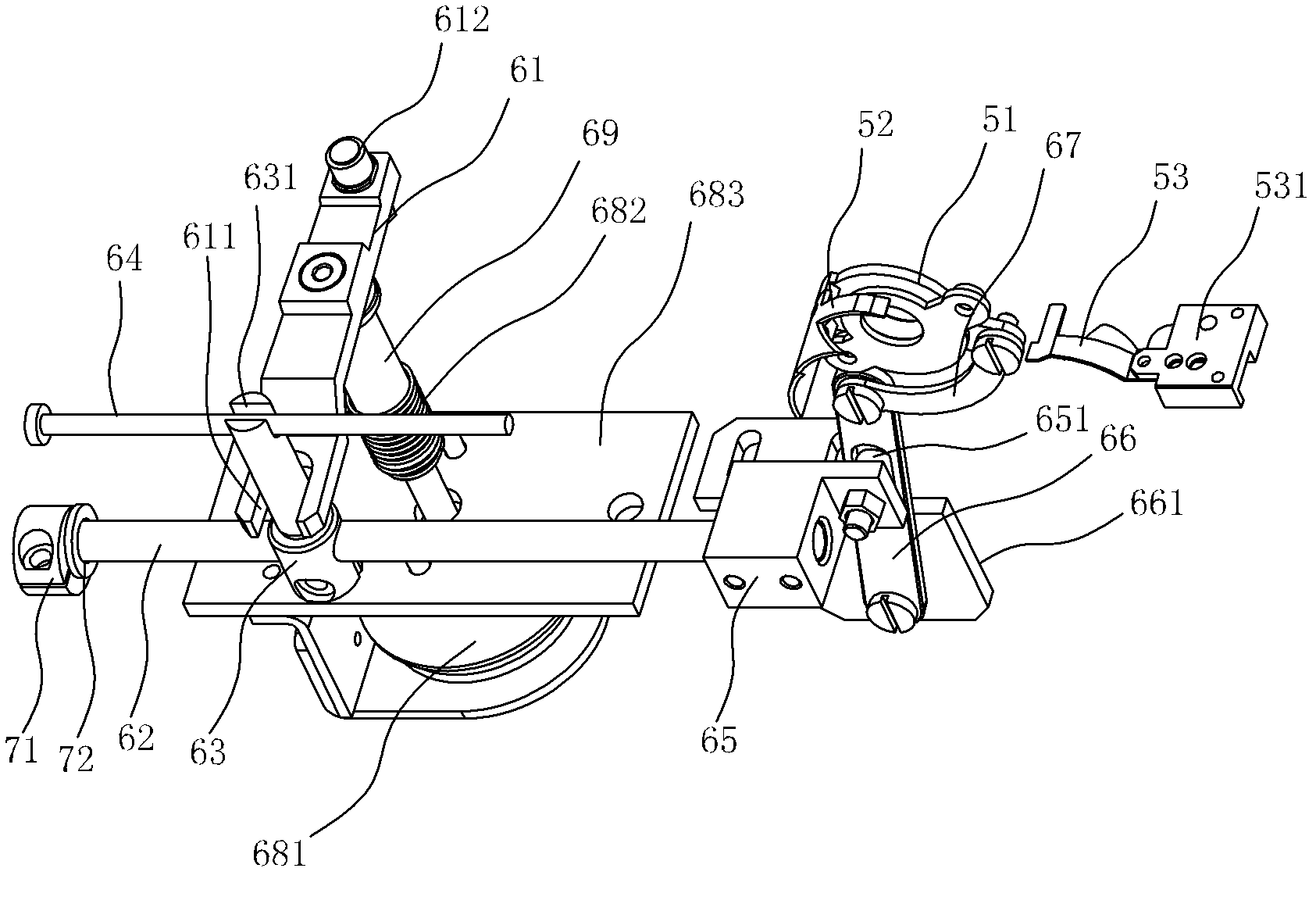 Shearing device for embroidery machine