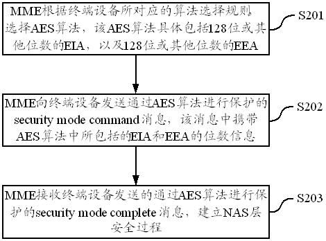 Method and device for protecting signalling in NAS (non-access stratum) layer