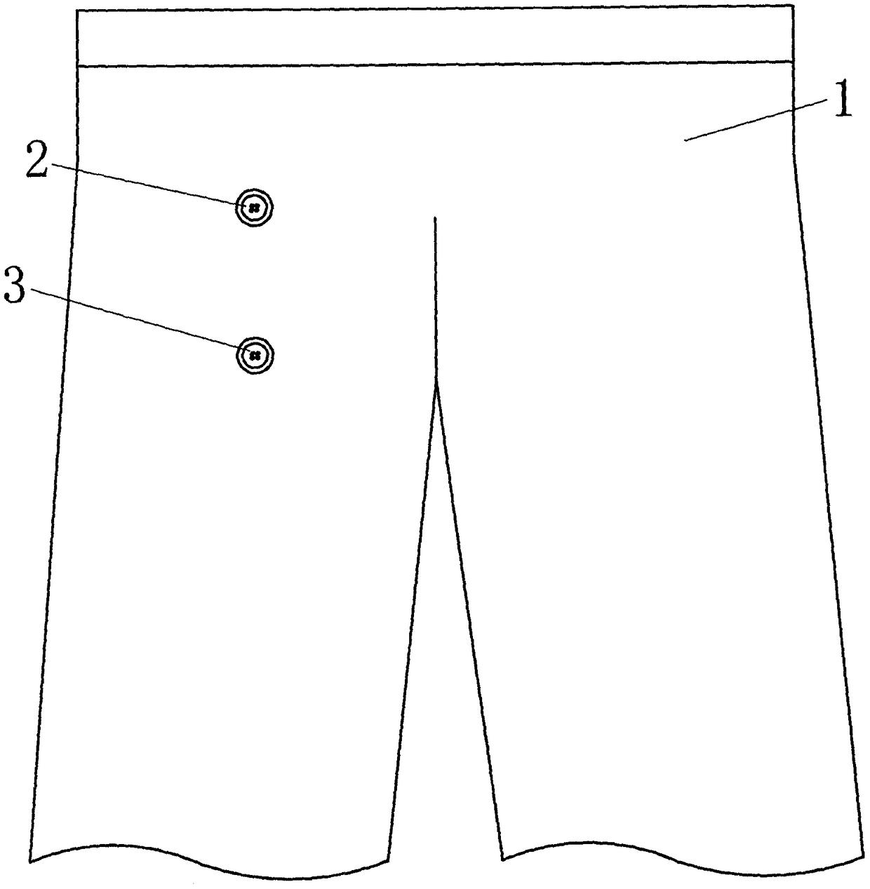 A sports/leisure trousers with a displaceable/disassemble pocket