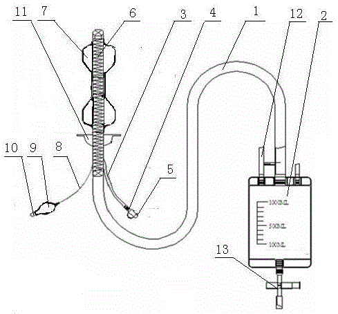 Integrated closed chest drainage device