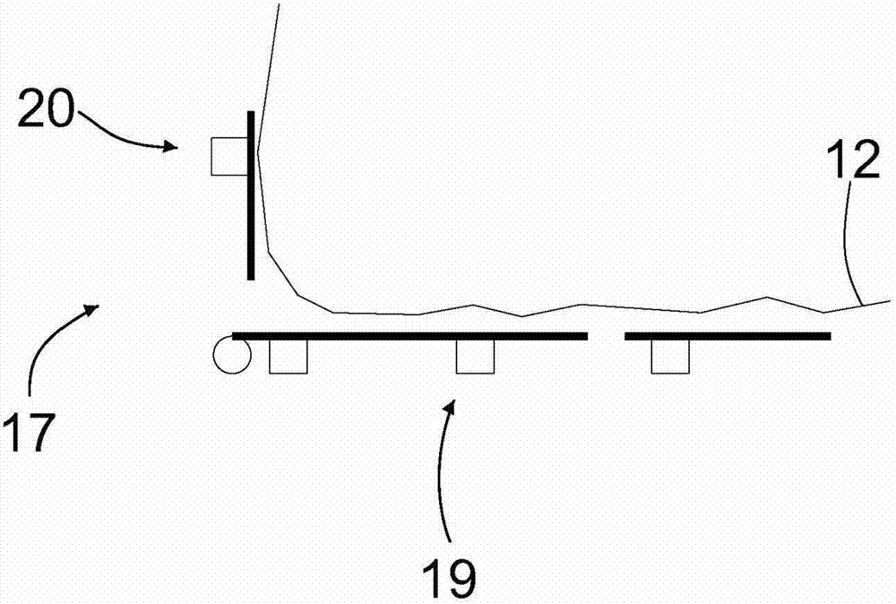 Web guiding device and guiding belt separation device used for fibrous web machine and
