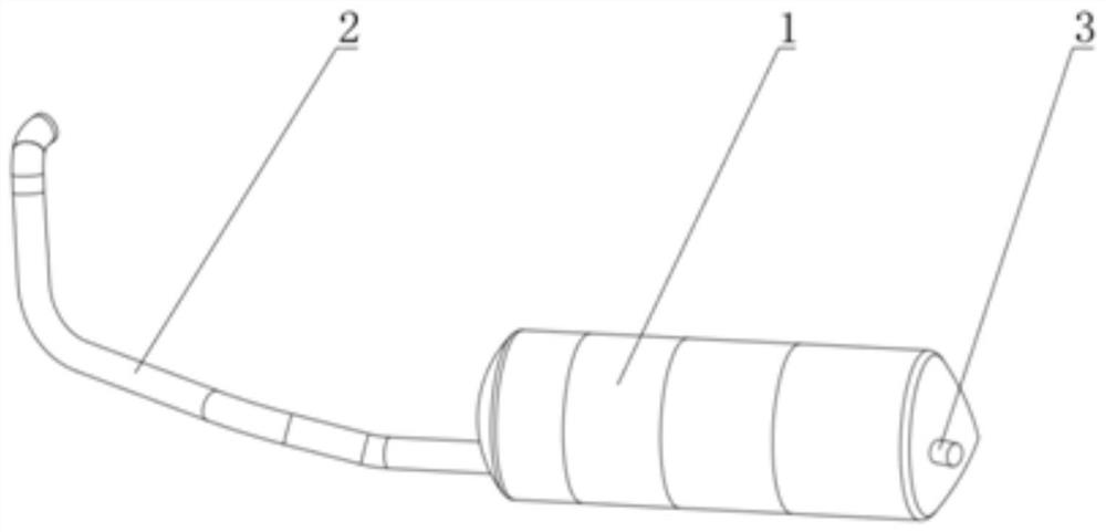 Exhaust muffler for motorcycle