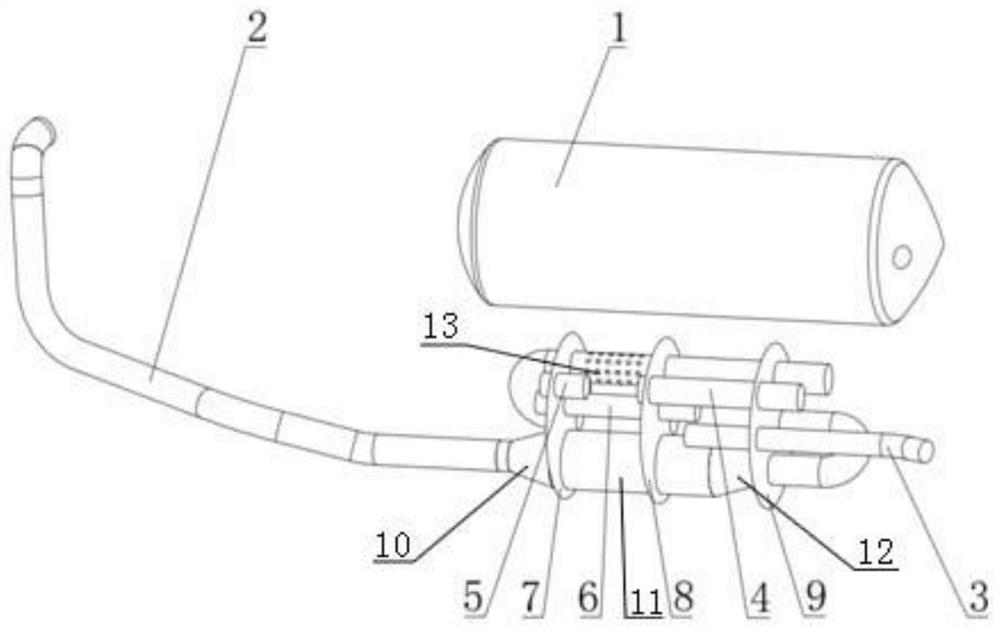 Exhaust muffler for motorcycle