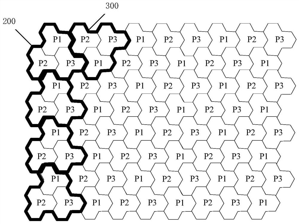 An organic light emitting diode oled pixel arrangement structure