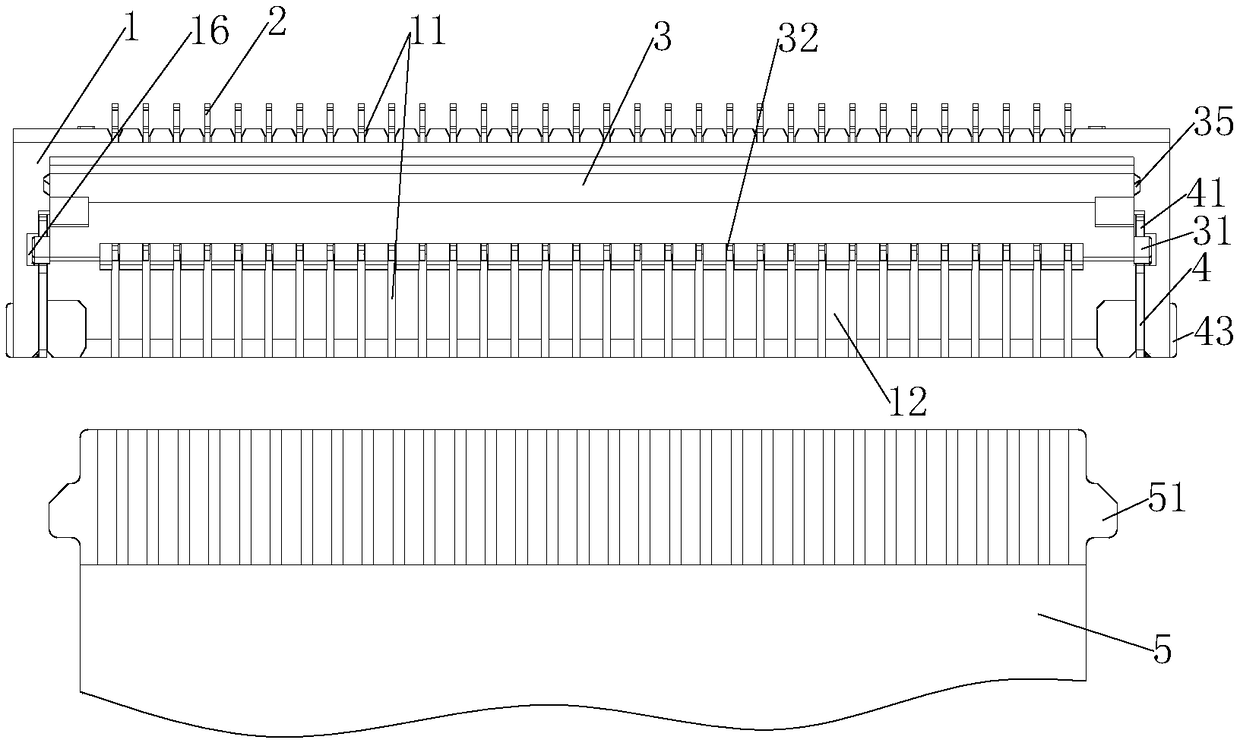 Front-lifting type double-contact connector