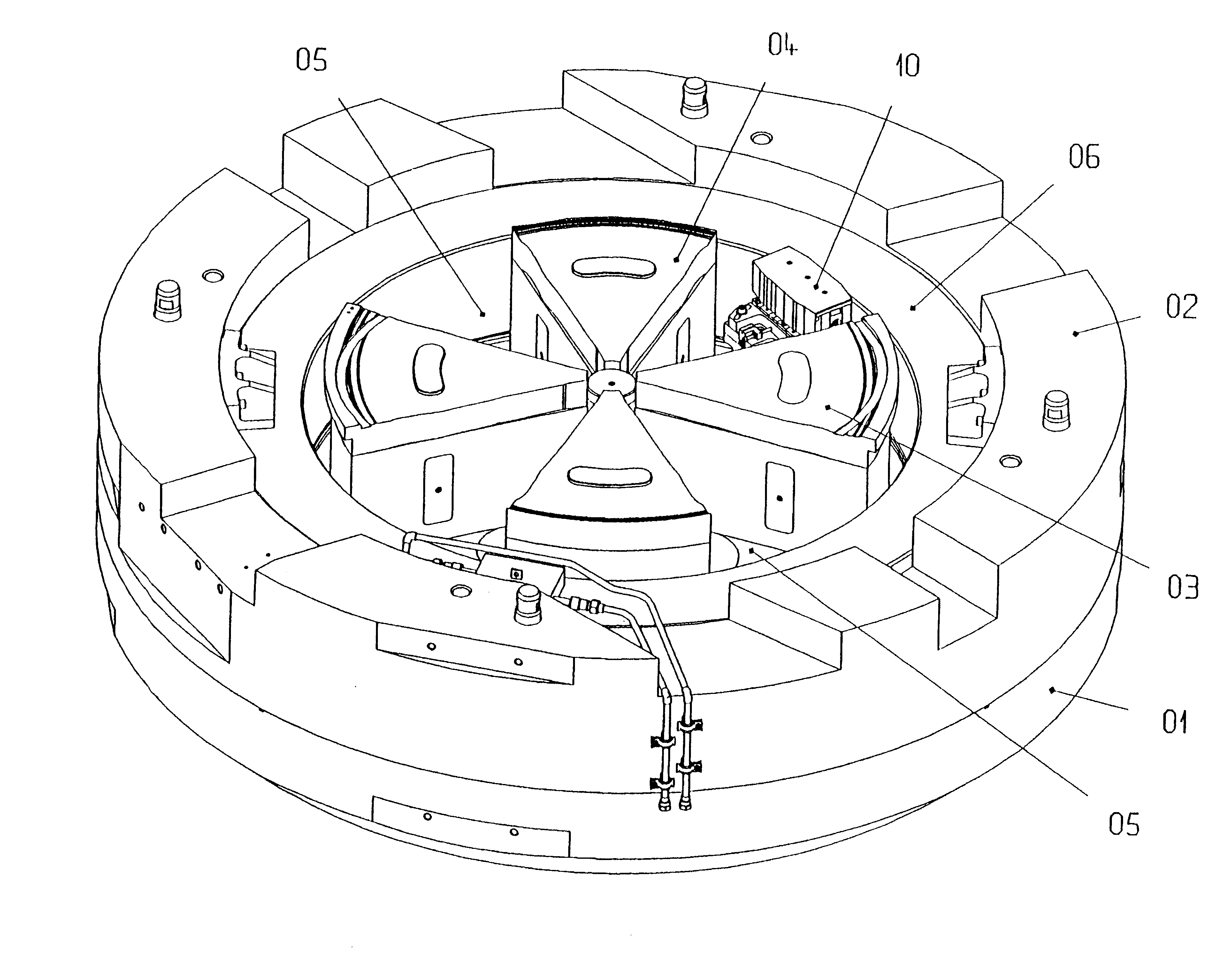 Isochronous cyclotron and method of extraction of charged particles from such cyclotron