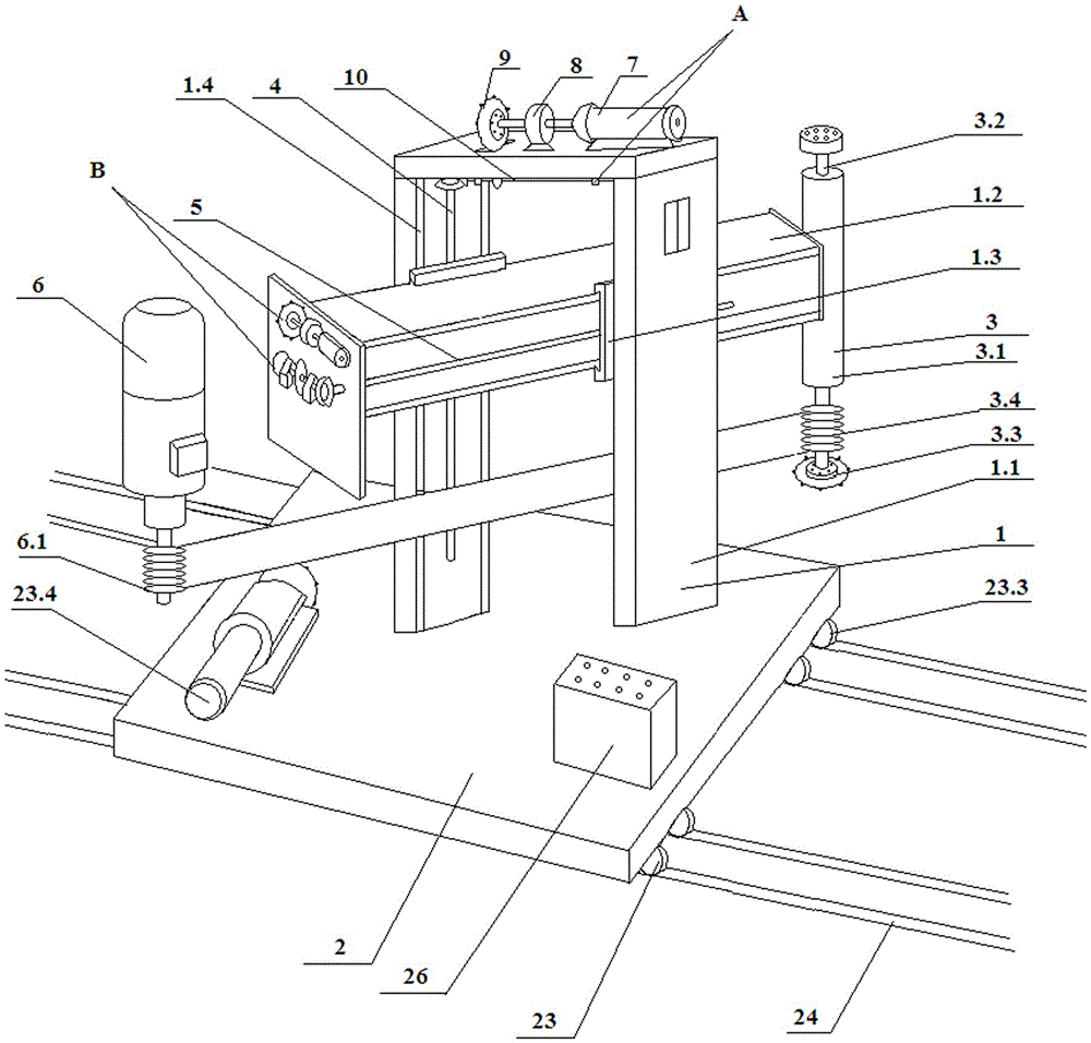 A kind of horizontal rock sawing machine