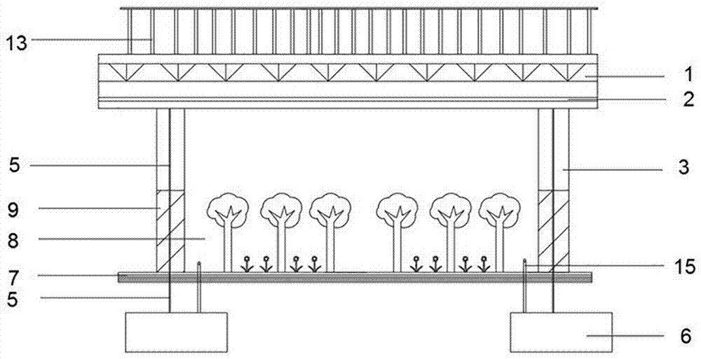 Elevated ecological bicycle path