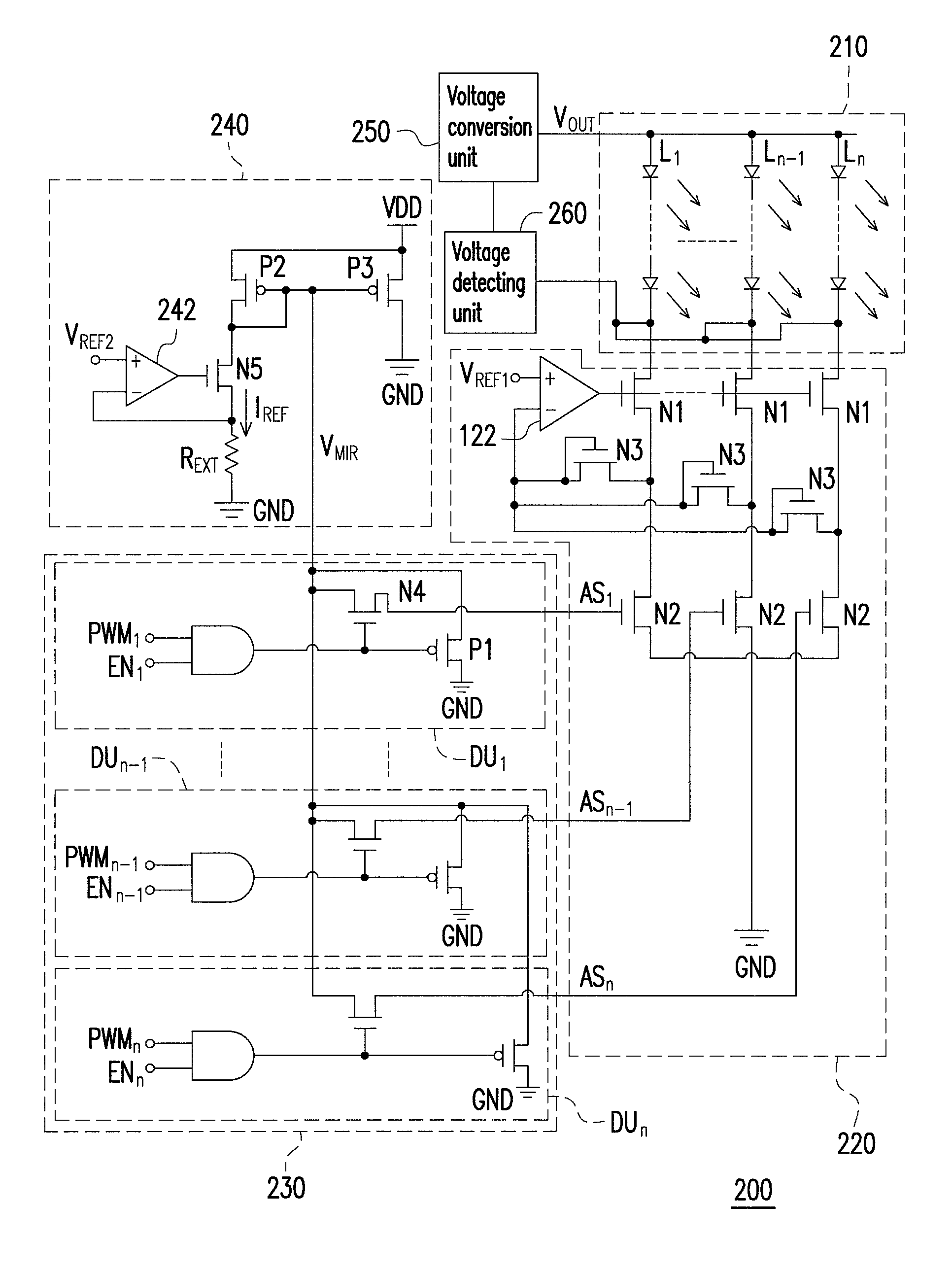 Driving circuit of backlight module