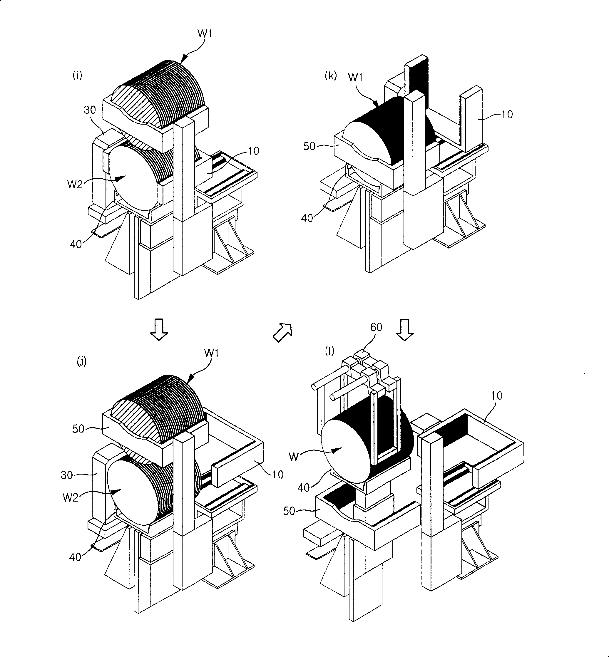 Wafer array apparatus and method for arraying wafer