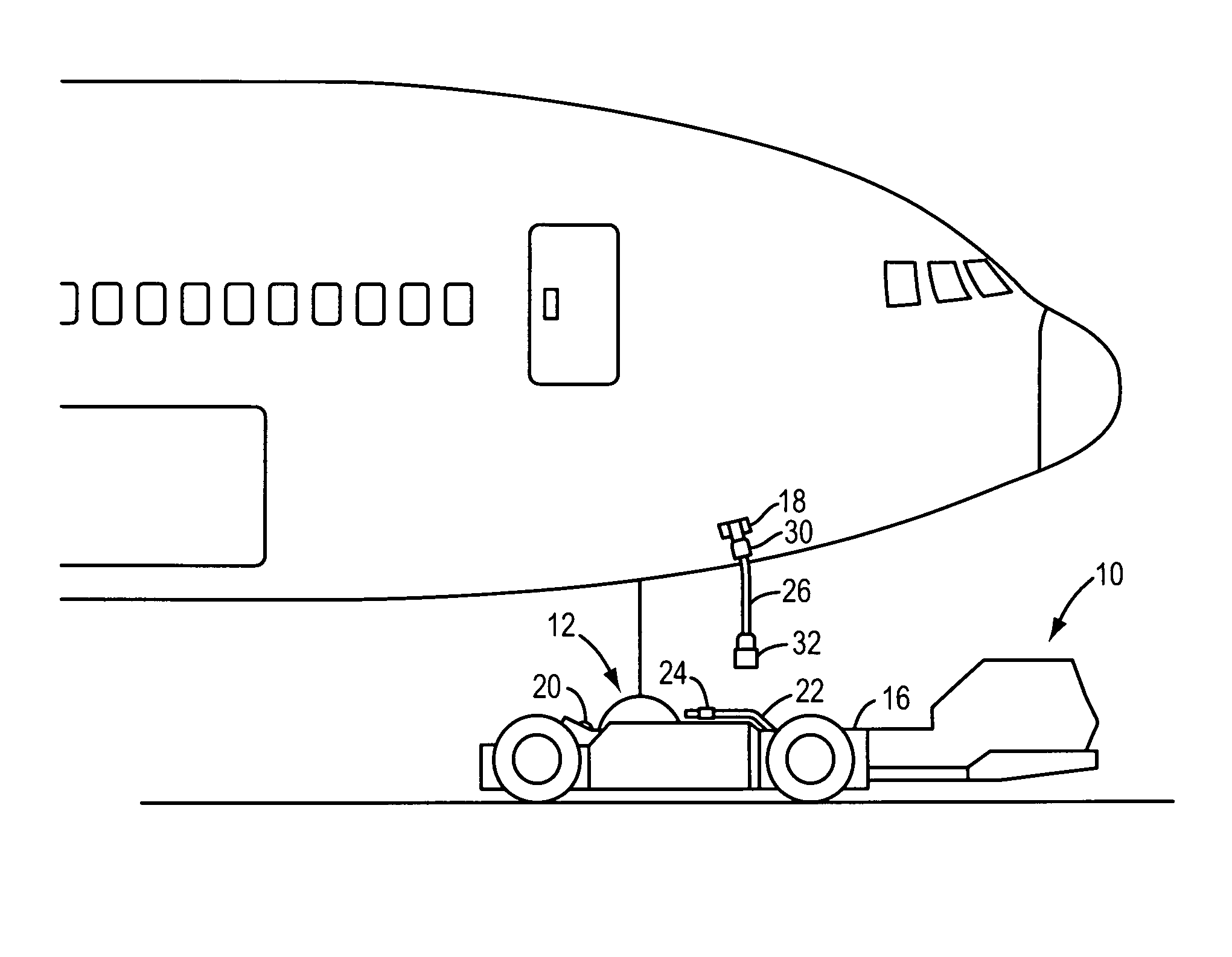 Aircraft GPU connection method and apparatus