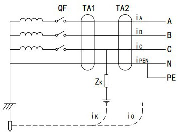 Low-voltage power distribution system leakage current fault monitoring method based on Hausdorff distance
