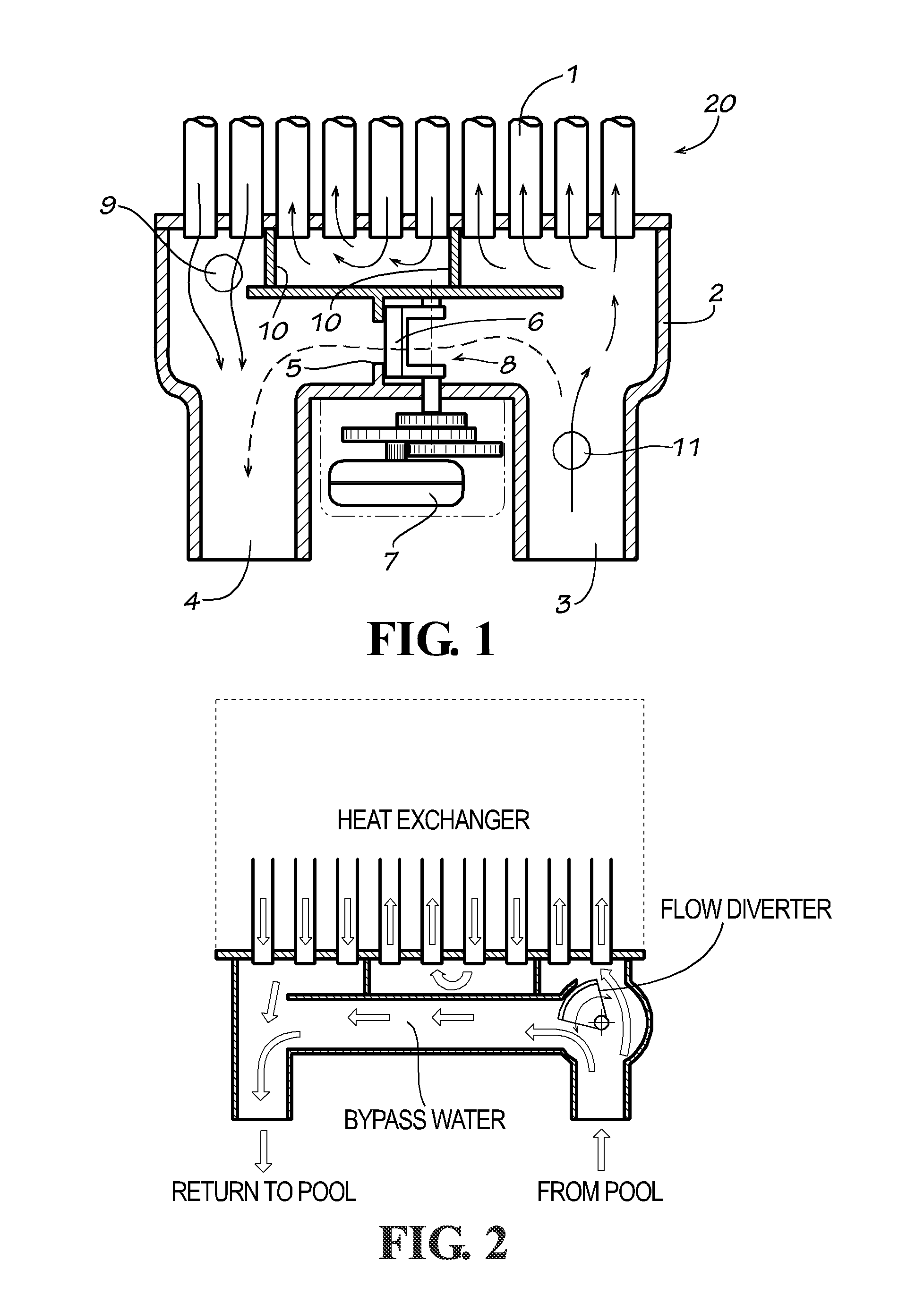 Flow control and improved heat rise control device for water heaters