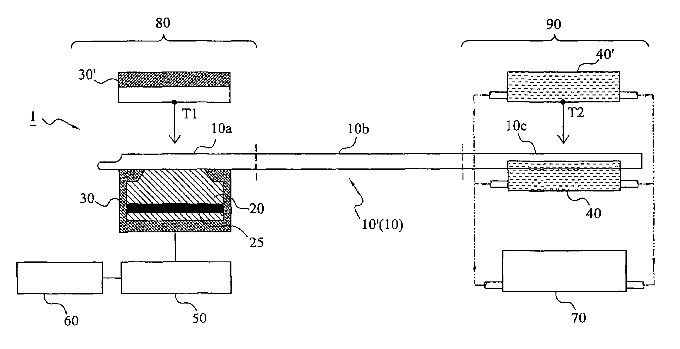 Measuring system and screening method for thermal conductive efficiencies of thermal conductive devices