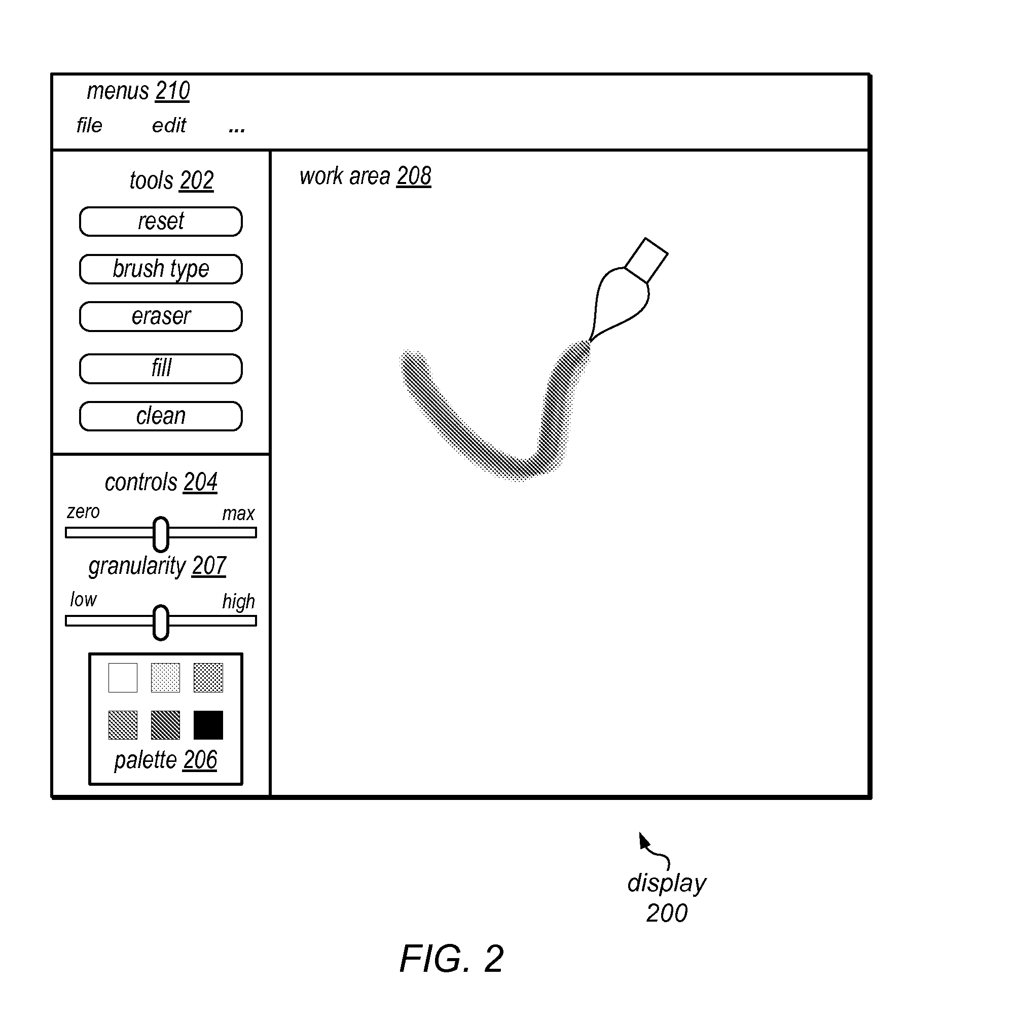 Systems and methods for particle-based digital airbrushing