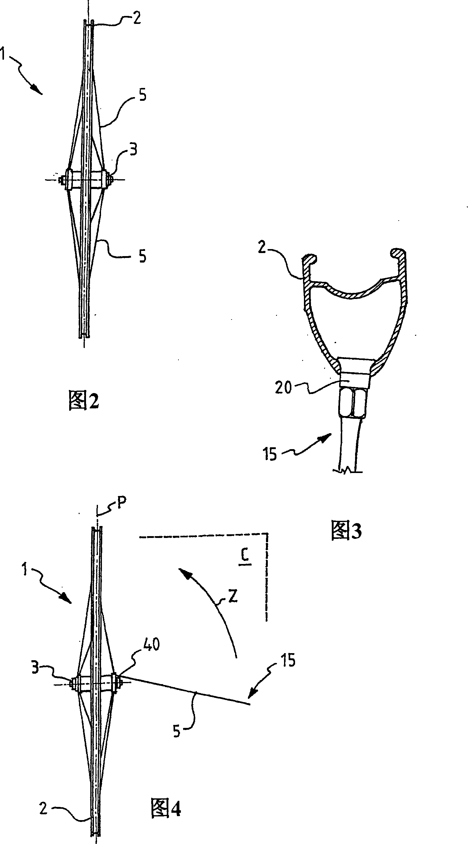 Bicycle wheel, spoke and hub for such a wheel and method for assembling the wheel