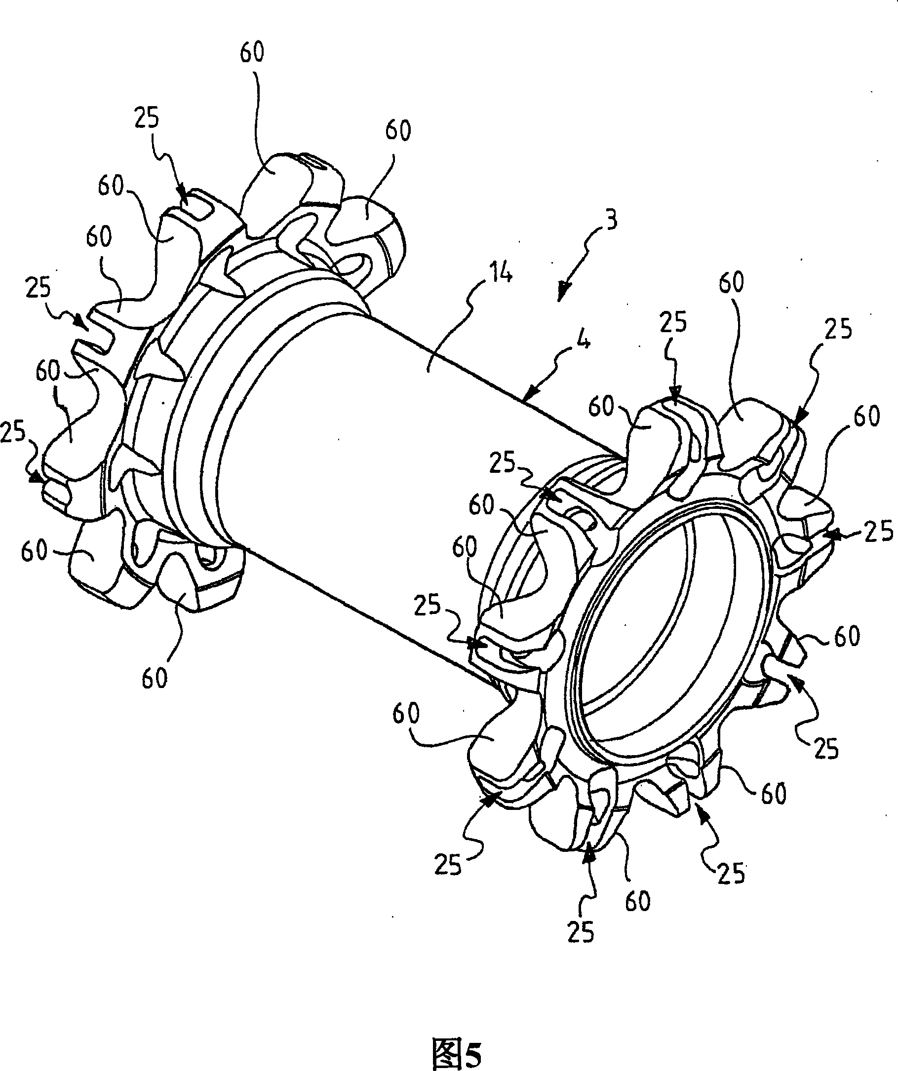 Bicycle wheel, spoke and hub for such a wheel and method for assembling the wheel