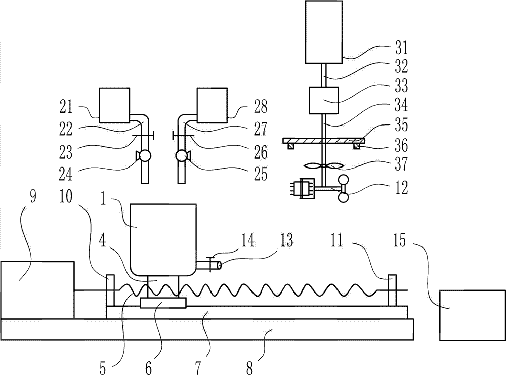 Uniform mixing type co-precipitation precipitation device for rare earth ore precipitation