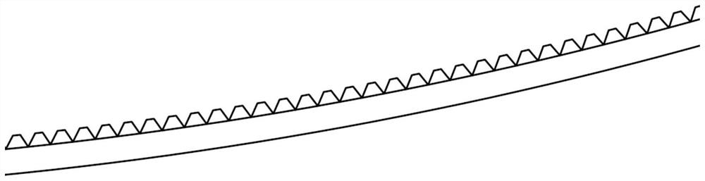 Dustpan-shaped water inlet channel with bionic structure