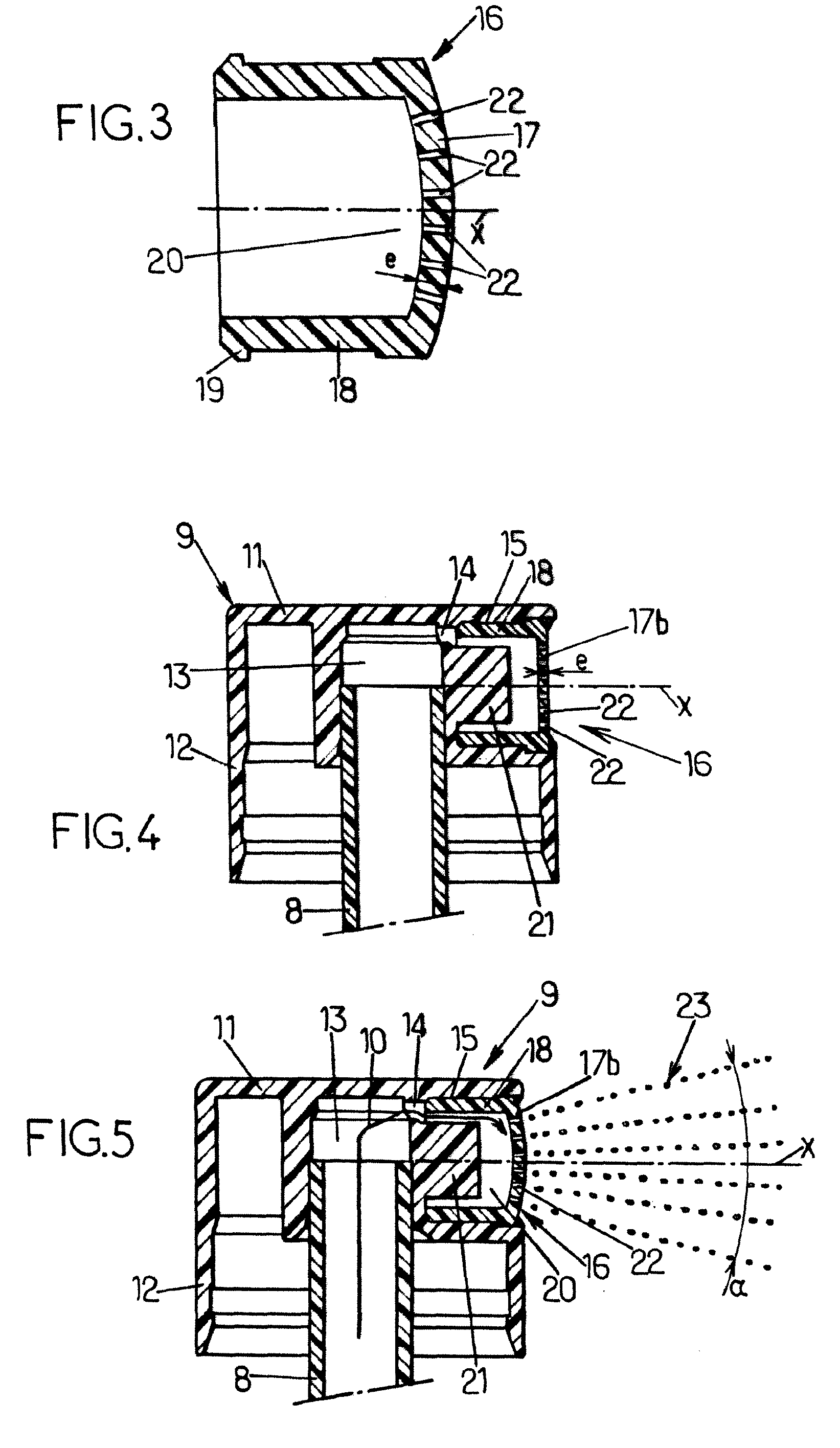 Spraying device and use of this device