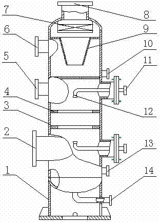 Gas-liquid contact type residual heat recovery device