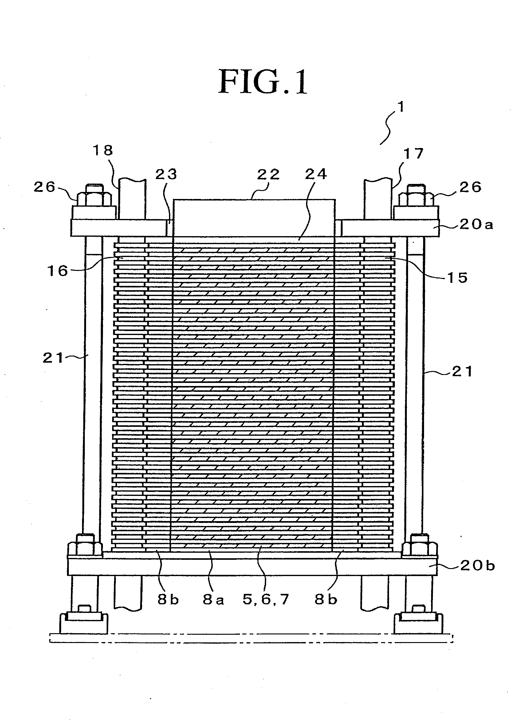 Plate-laminated type fuel cell