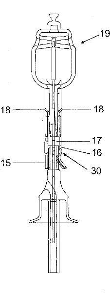 Electric lamp with an outer bulb and a built-in lamp and associated production method