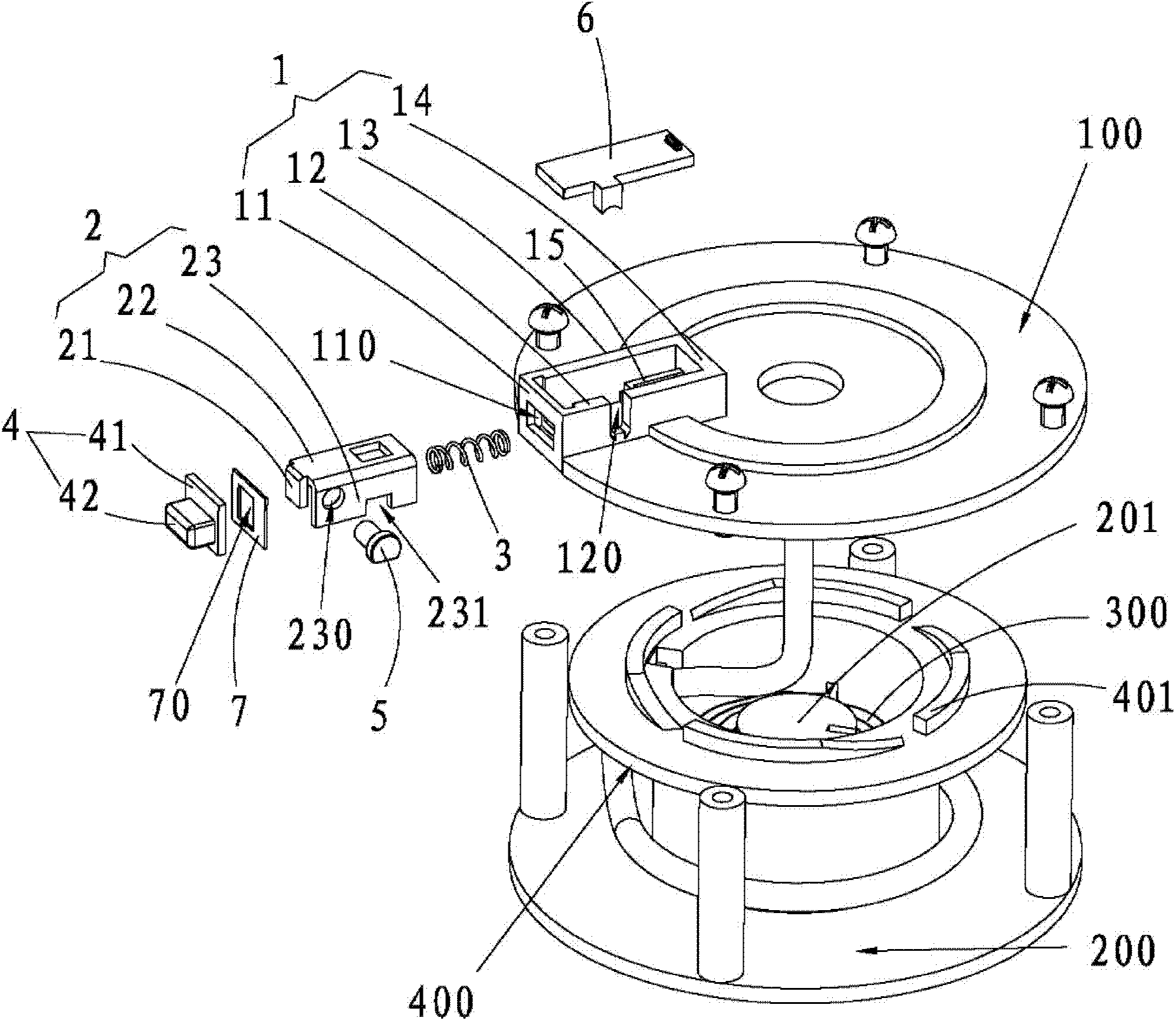 Limiting button structure and wire spool