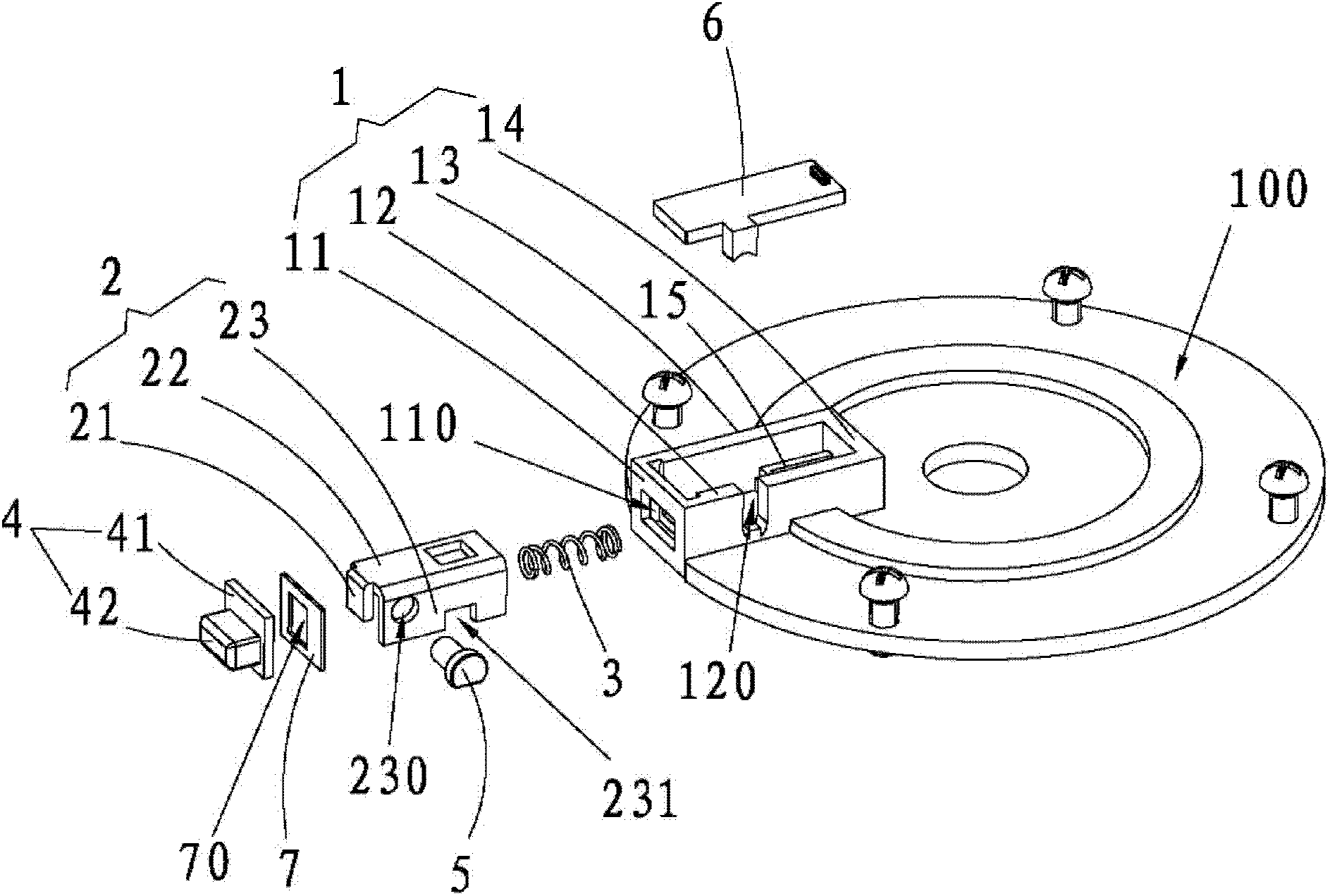 Limiting button structure and wire spool