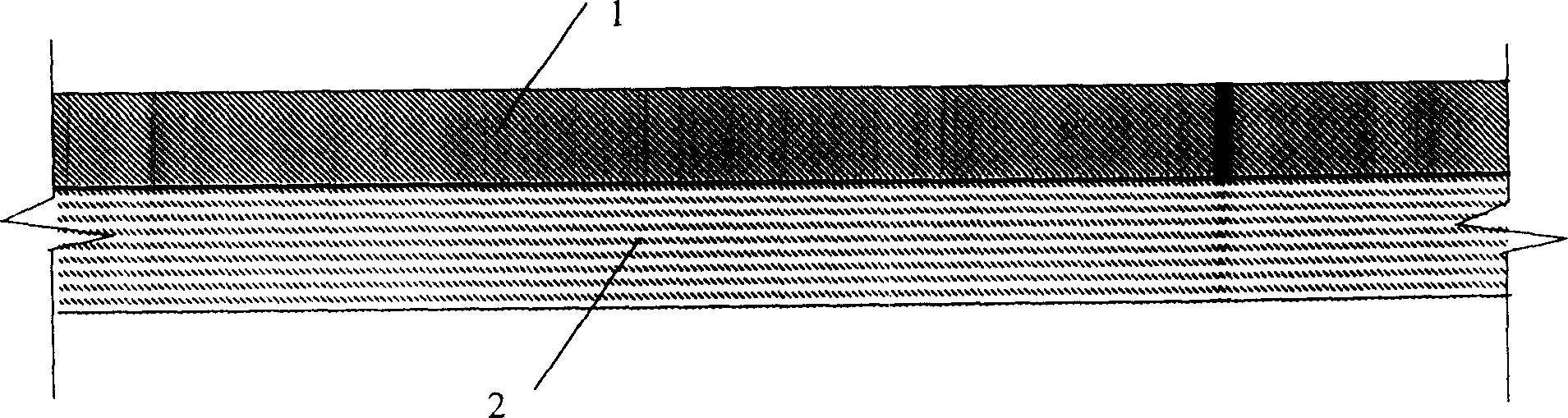 Road surface structure of rolling flexiable fibre cement concrete and construction method thereof