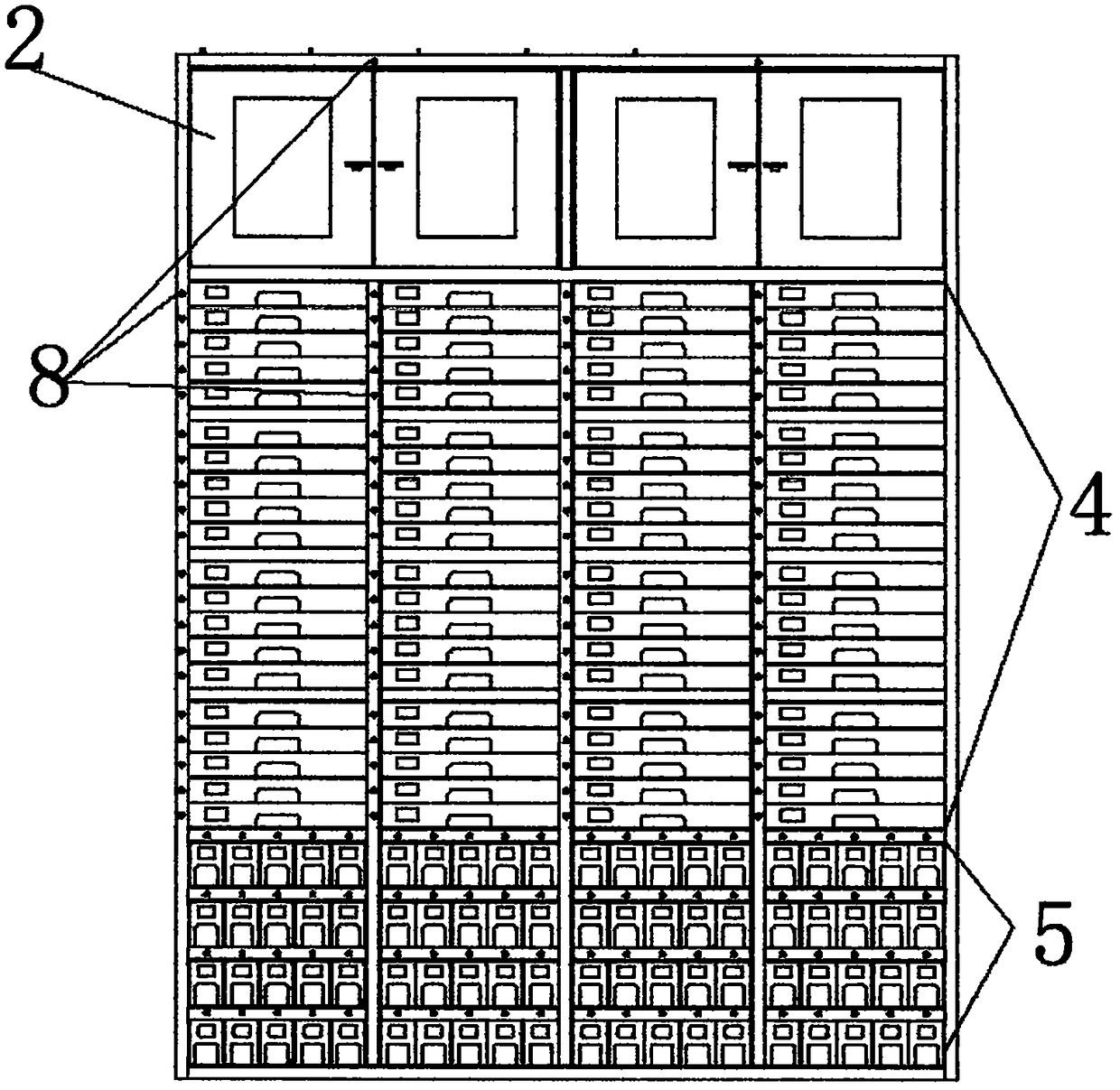 Intelligent cabinet body used for informatization storage management of medical pathological specimens